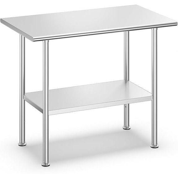 Stainless Steel Prep Table with Undershelf 24x36