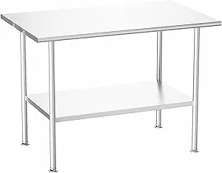 stainless steel prep table