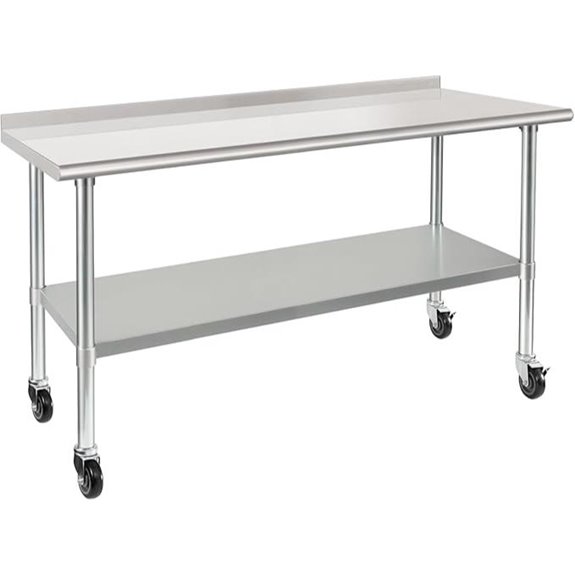 stainless steel prep table