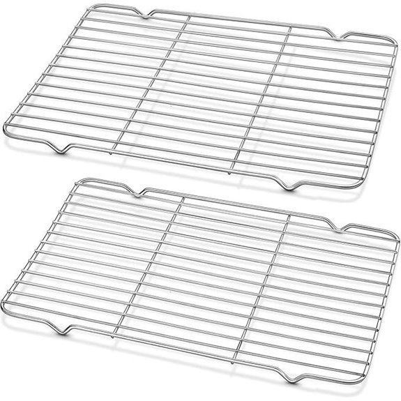 Stainless Steel Cooling Rack Set 2-Pack 10x15 Inches