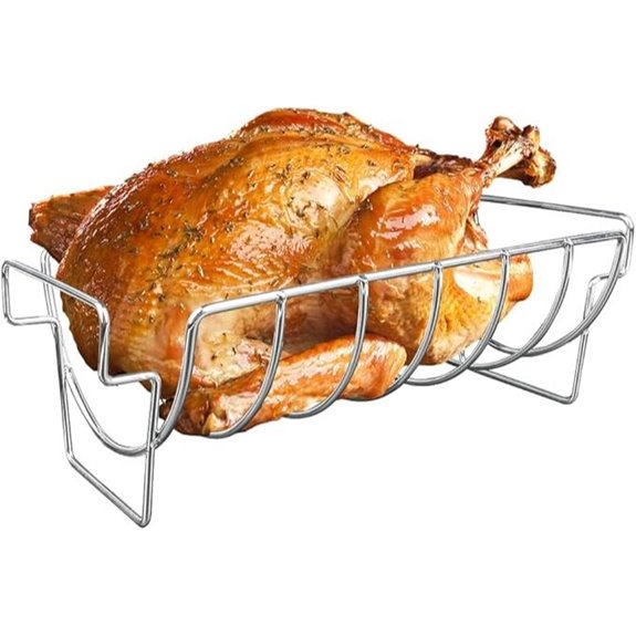 Stainless Steel Rib and Turkey Roasting Rack