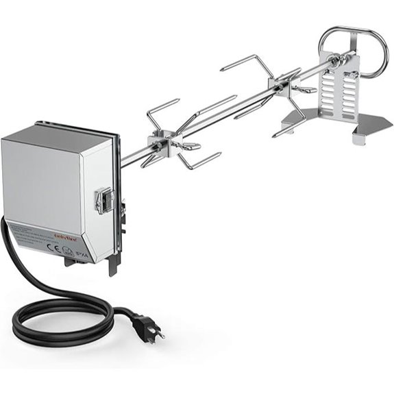 Only Fire Stainless Steel Rotisserie Kit with Electric Motor