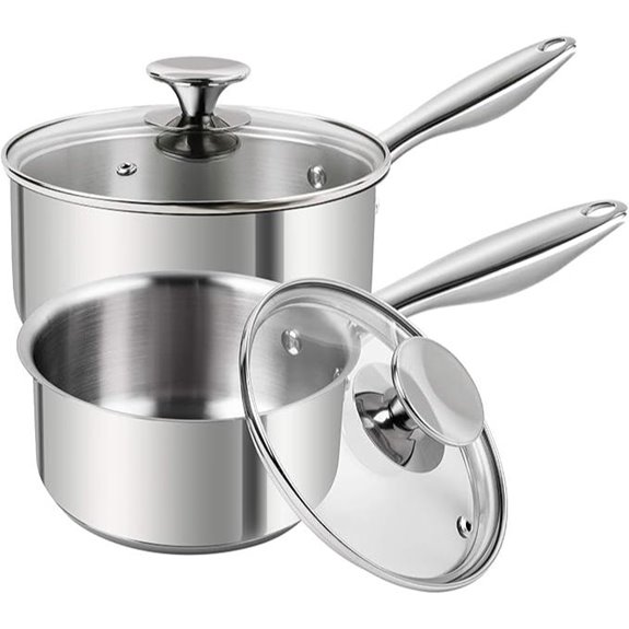 Michelangelo 2-Piece Stainless Steel Saucepan Set
