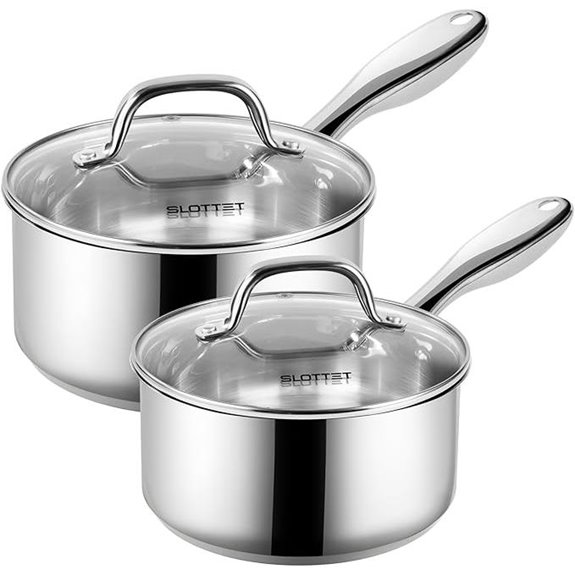 Stainless Steel Sauce Pan Set with Lids (4 pcs)