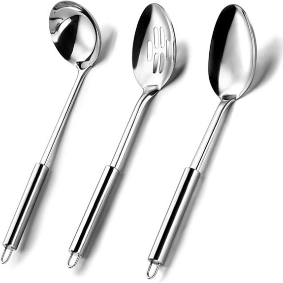 Pleafind 3-Piece Stainless Steel Serving Utensil Set