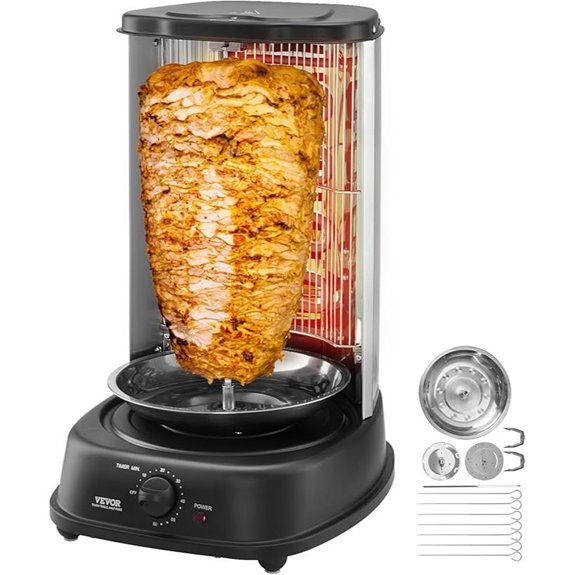 VEVOR Shawarma Grill Machine Stainless Steel Rotisserie