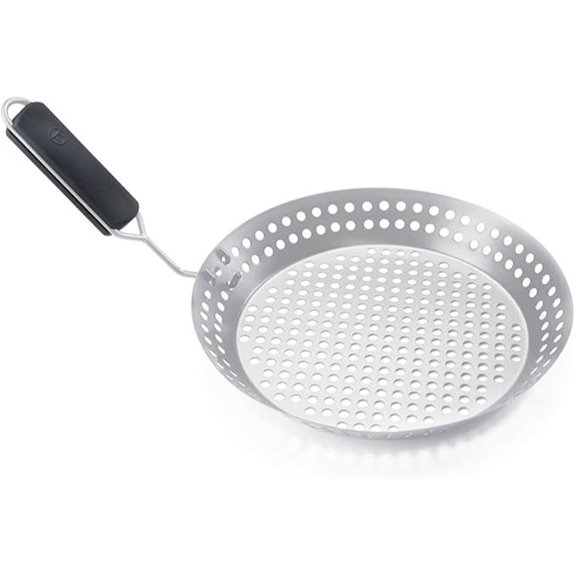 Outset Grill Skillet With Removable Handle Stainless Steel