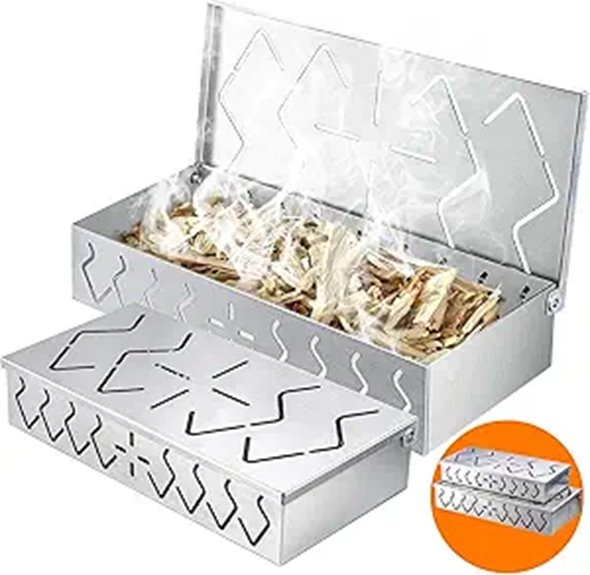 Stainless Steel Smoke Boxes for Gas Grill (2-Pack)