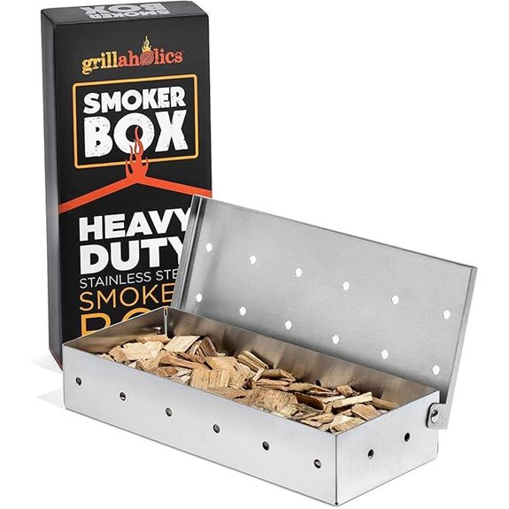 Grillaholics Stainless Steel Smoker Box for Grilling