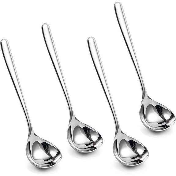 IMEEA 8-Inch Stainless Steel Soup Ladles (Set of 4)