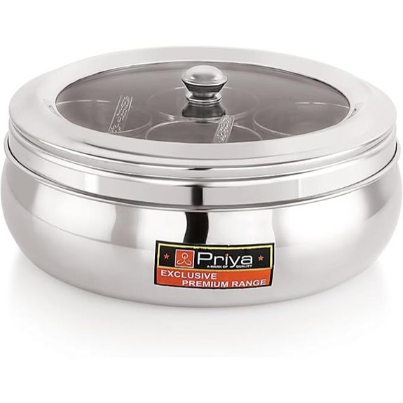 Priya Stainless Steel Spice Box with 7 Containers