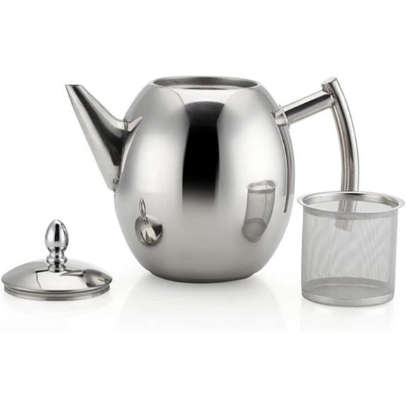 Stainless Steel Tea Pot with Infuser and Lid