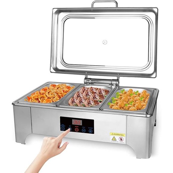 Stainless Steel Electric Chafing Dish with Temperature Control