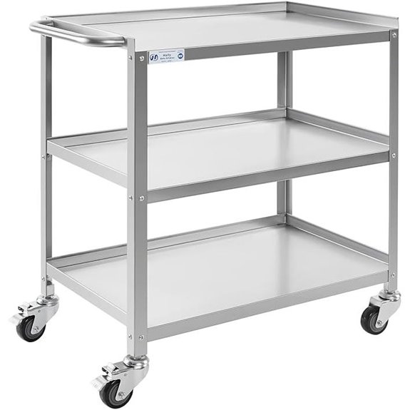 Hally 3-Tier Stainless Steel Utility Cart