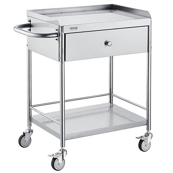 VEVOR Stainless Steel Utility Cart with Shelves
