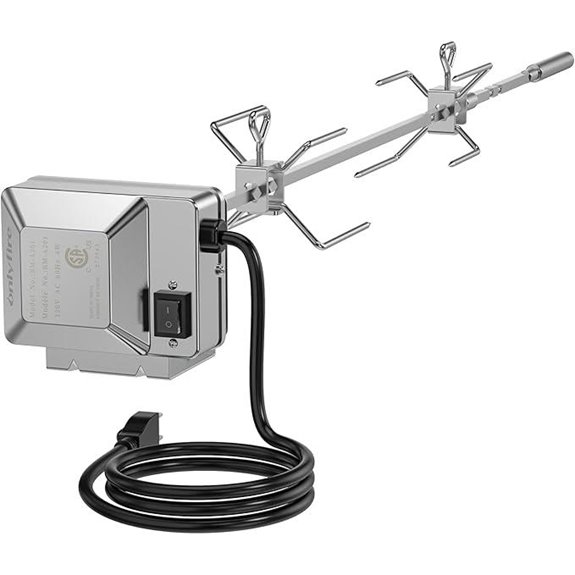 Onlyfire Stainless Steel Grill Rotisserie Kit for Weber Grills
