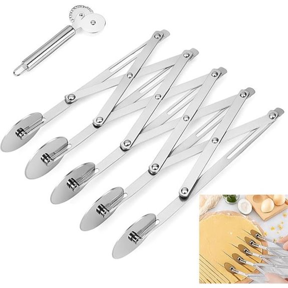 5-Wheel Stainless Steel Pastry and Pizza Cutter