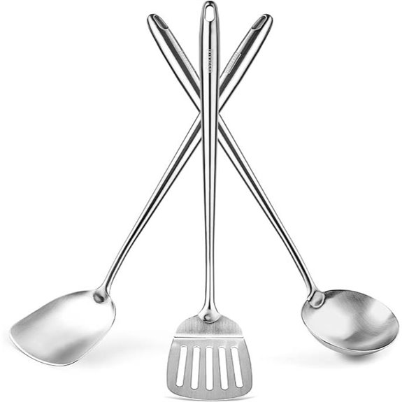 Yosukata Stainless Steel Wok Utensils Set of 3