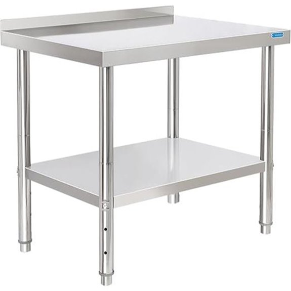 Stainless Steel Work Table with Backsplash 24x30