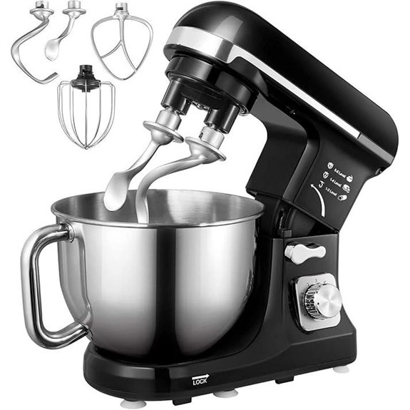 Fohere Stand Mixer with Accessories and Steel Bowl