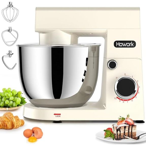 HOWORK Stand Mixer with 5.5QT Bowl and Attachments