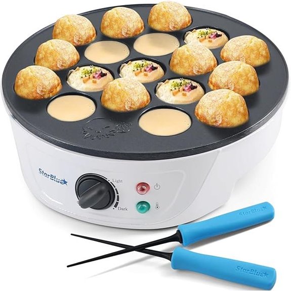 StarBlue Takoyaki Maker with Picks and Temperature Control