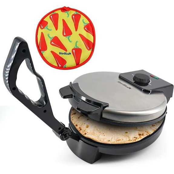 StarBlue 10-inch Roti Maker with Warmer and Handle