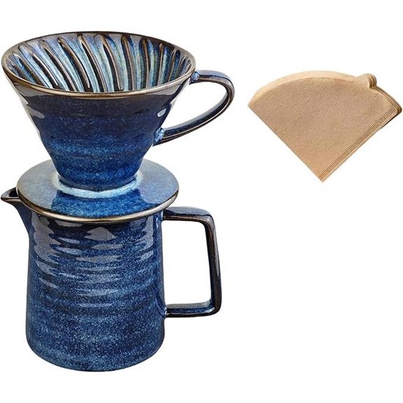 Pour Over Coffee Maker with Filters (Starry Blue)