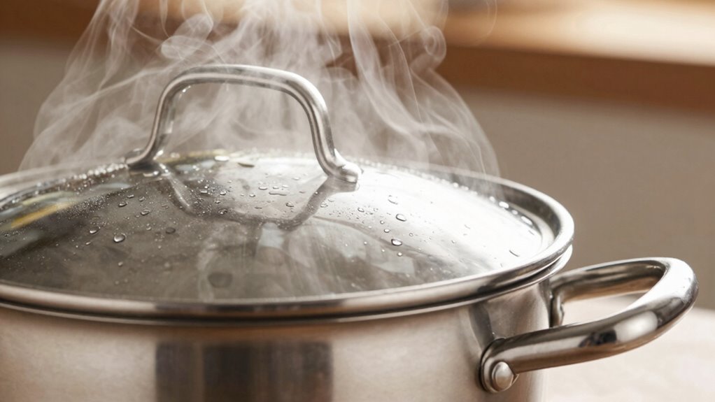 steam pressure causes lid rattling