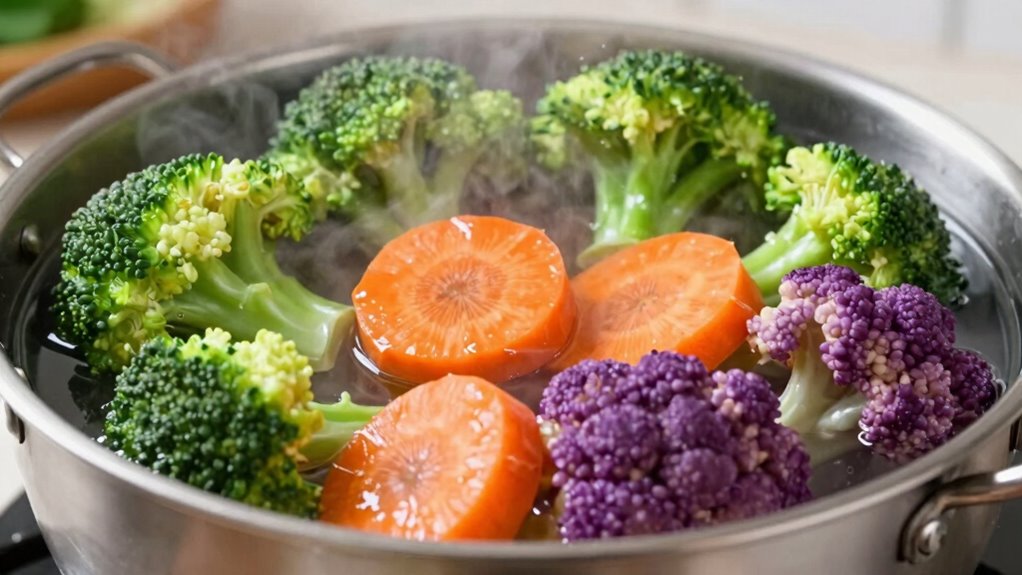 steamed vegetables stay vibrant