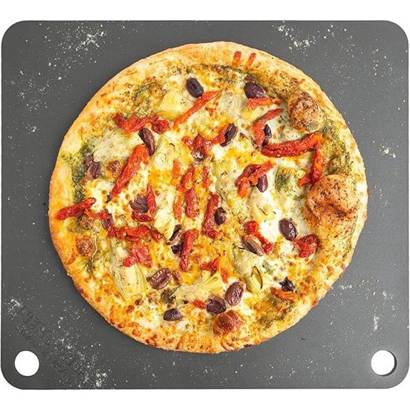 NerdChef Steel Stone for Pizza Baking (14.5x16)
