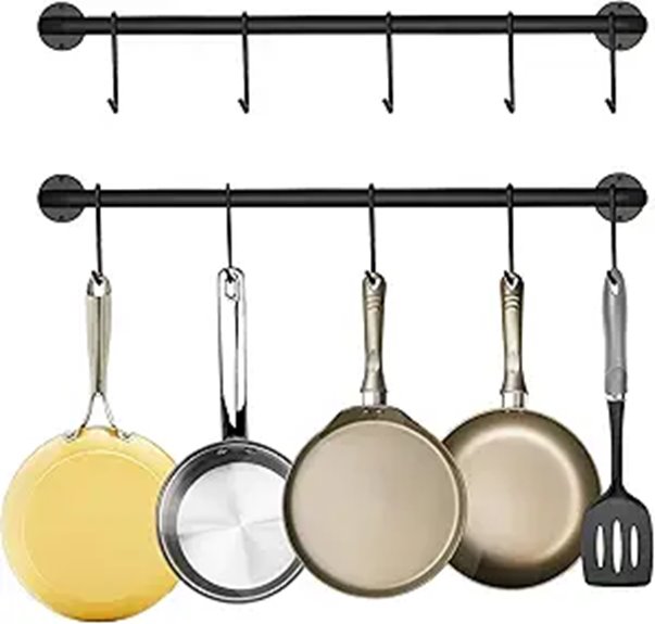 KAKIGO Steel Wall-mounted Kitchen Utensil Rack with Hooks