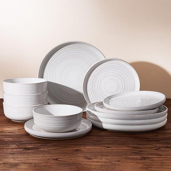 Stoneware Dinnerware Set for 4 12 Pieces