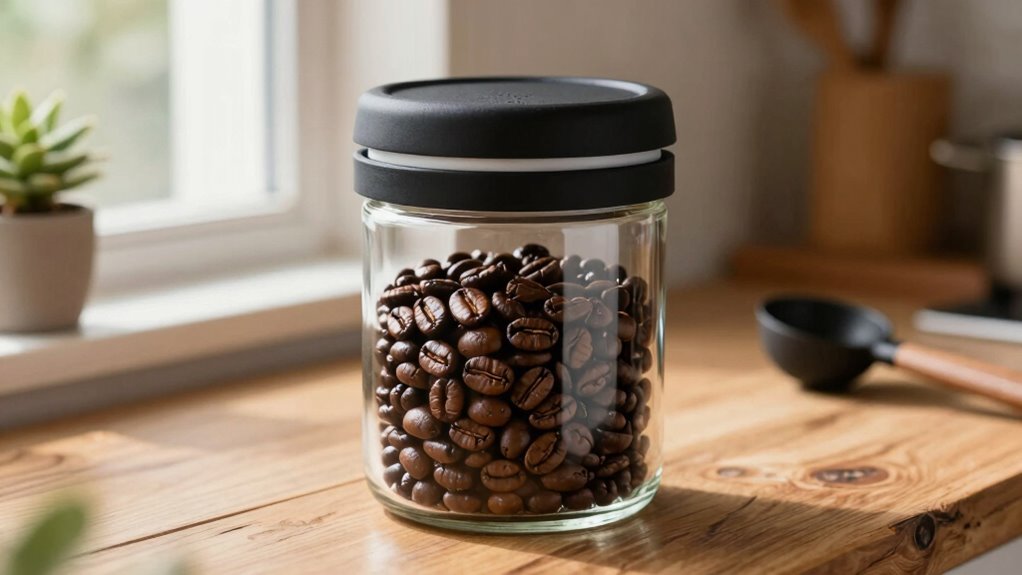 store beans in airtight cool dark place