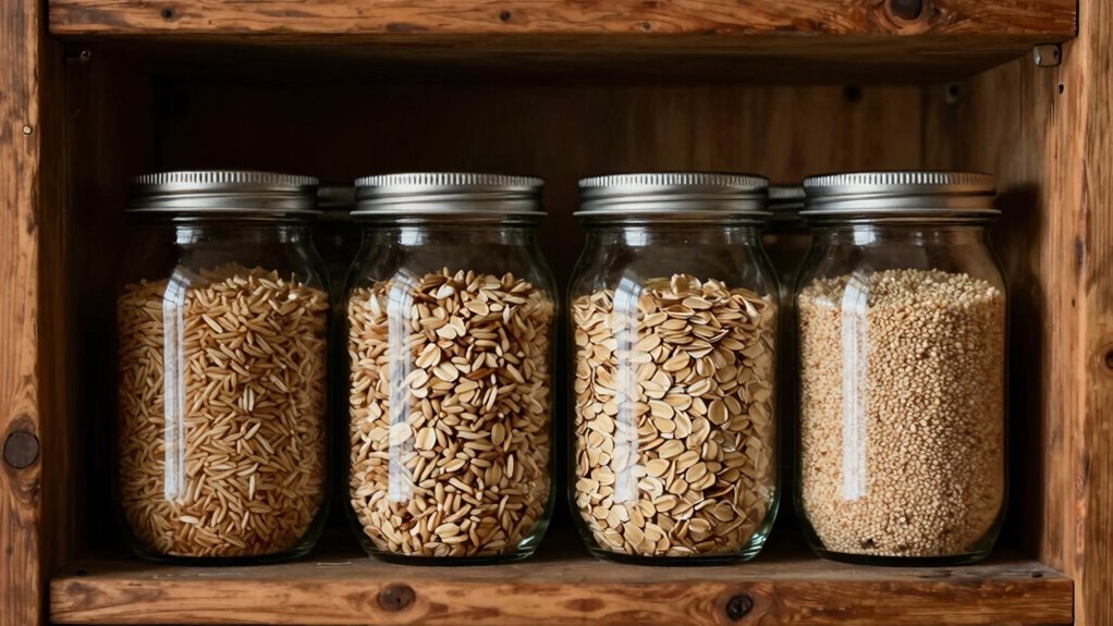 store grains in dark dry storage