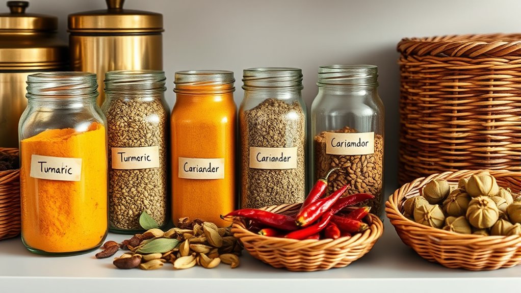 store spices in airtight containers