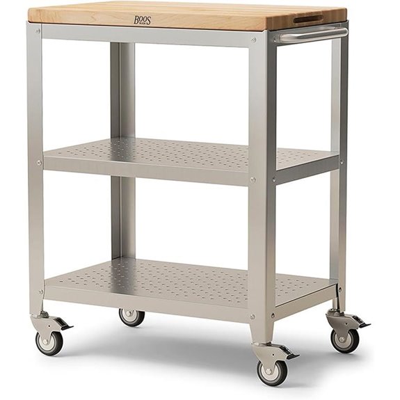 John Boos Cucina Culinarte Kitchen Cart with Cutting Board
