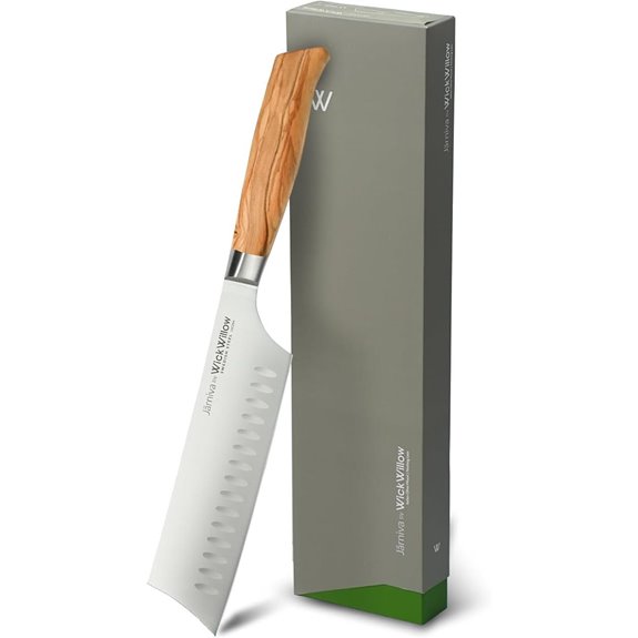6.5 Swedish Steel Nakiri Knife with Olive Wood Handle