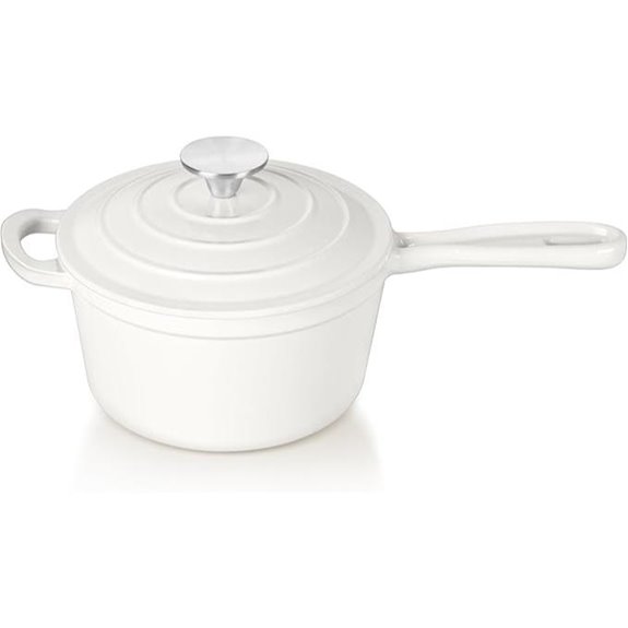 TeamFar 1QT Enameled Cast Iron Sauce Pan