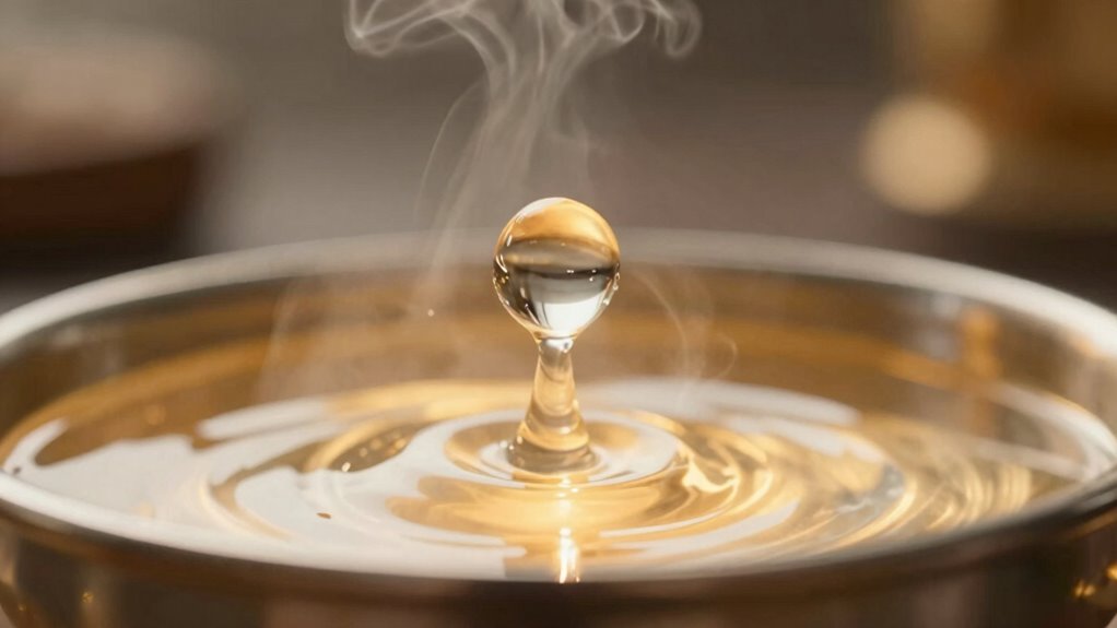 temperature dependent droplet behavior