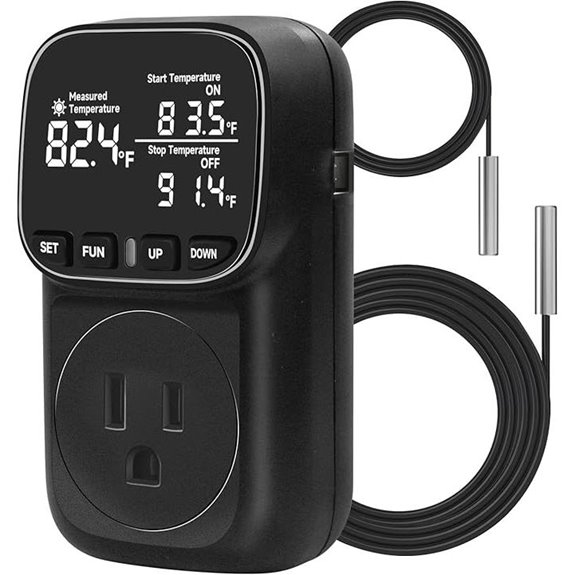 Temperature Controlled Outlet with Thermostat and Probes