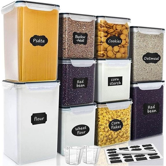 VERONES 10-Pack Airtight Food Storage Containers