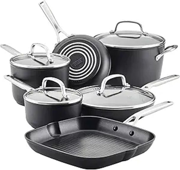 KitchenAid 10-Piece Hard Anodized Nonstick Cookware Set