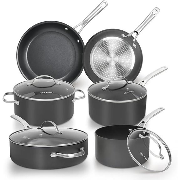 Chef Power 10-Piece Nonstick Cookware Set