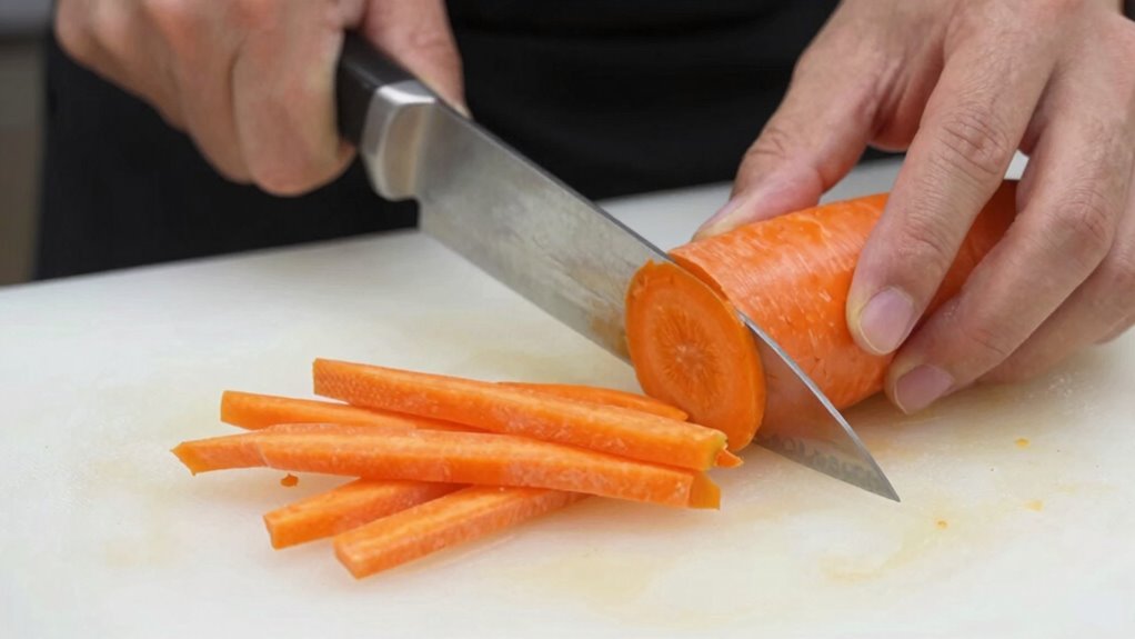 thin uniform vegetable strips