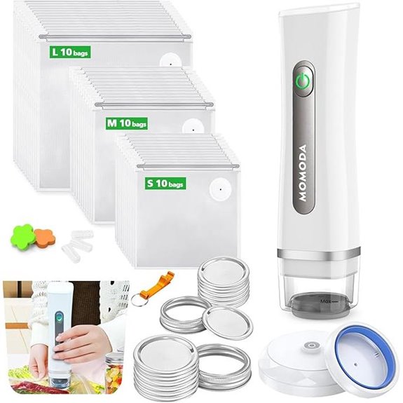 MOMODA Sous Vide Bags (30 Pack) with Vacuum Valve