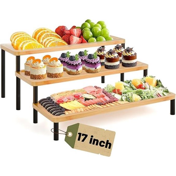3-Tier Serving Tray Set for Food & Dessert Display