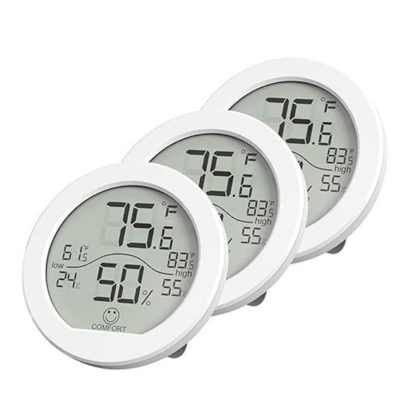Digital Hygrometer 3 Pack with Max/Min Records