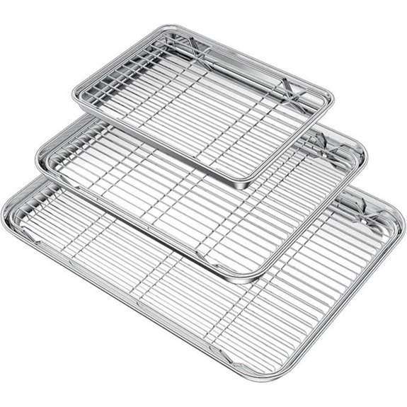 Wildone Baking Sheet & Rack Set (3 Pans + Racks)