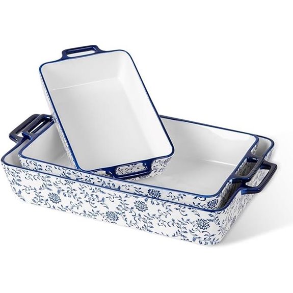 Ceramic Bakeware Set with Handles (3 Pans)